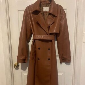Aritzia Babaton tabloid Vegan Leather Trench Coat